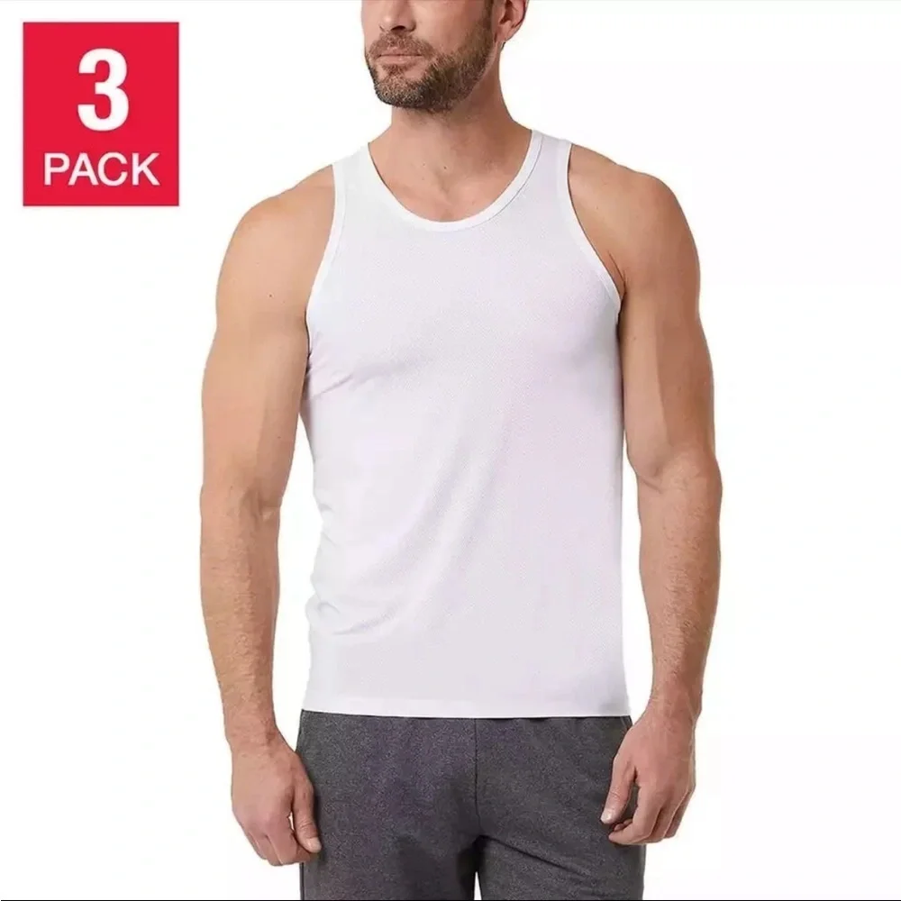 32 Degrees Cool White Mesh Tank 3-Pack NWT